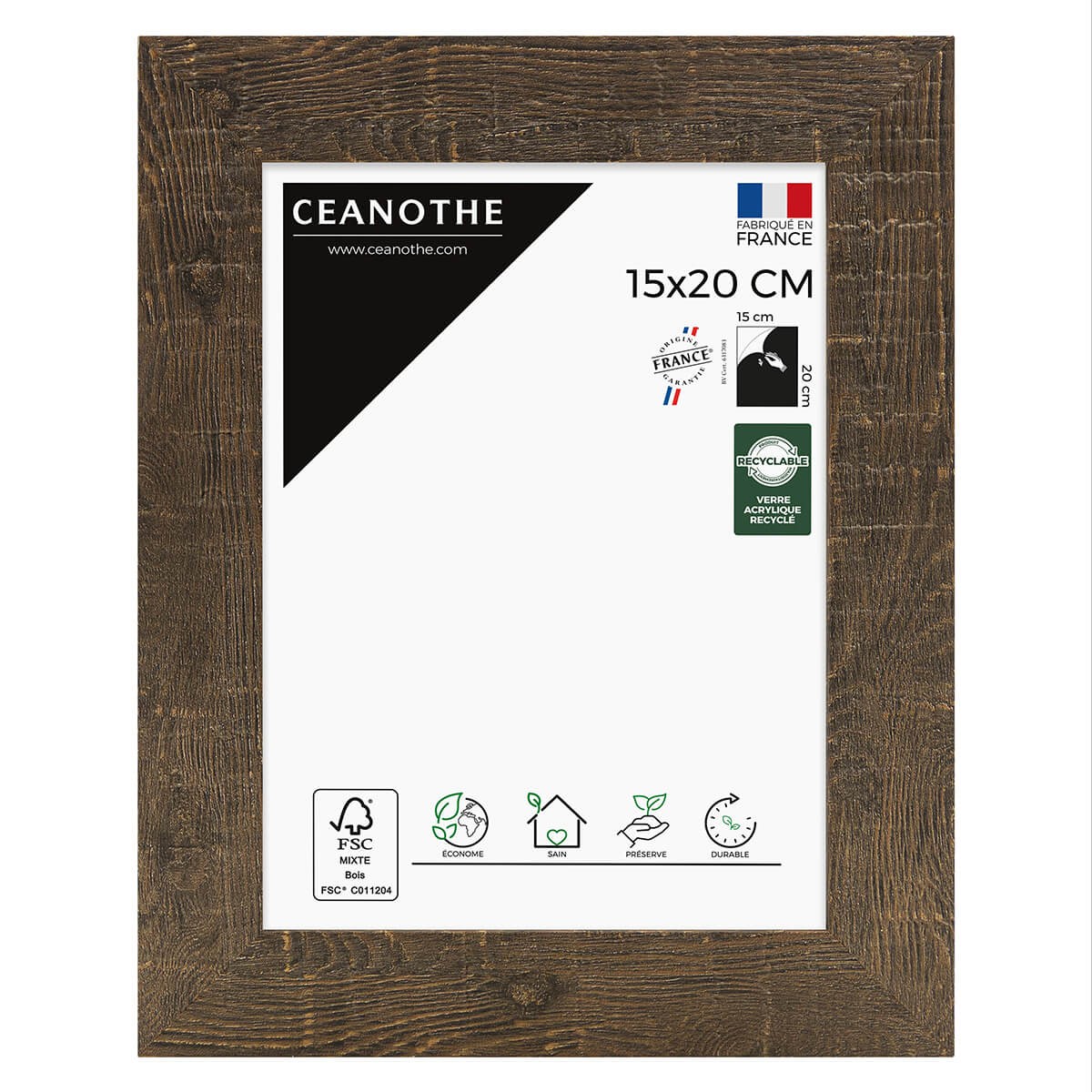Cadre photo Fauve 15x20 cm face Cadre photo Fauve 15x20 cm face