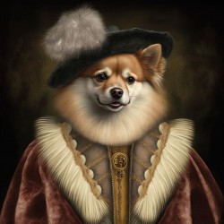 Tableau mural chien royal