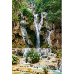 Tableau mural cascade Laos