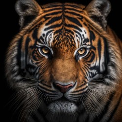 Tableau mural zoom sur un tigre