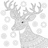 Tableau sur toile à colorier cerf 30x30 cm Tableau sur toile à colorier cerf 30x30 cm