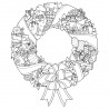 Tableau sur toile à colorier couronne 30x30 cm