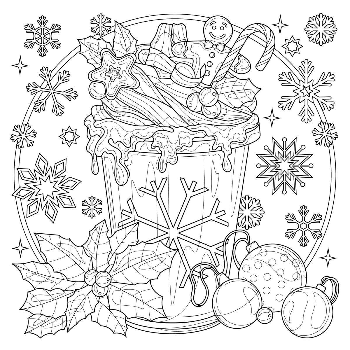 Tableau sur toile à colorier chocolat chaud 30x30 cm Tableau sur toile à colorier chocolat chaud 30x30 cm
