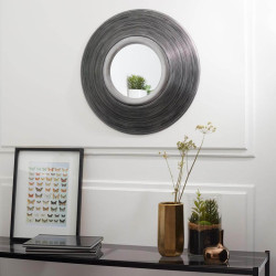 Miroir rond Eden silver 56 cm ambiance