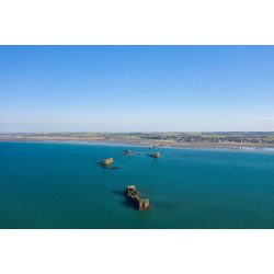 Tableau sur toile Arromanches-les-Bains 65x97 cm