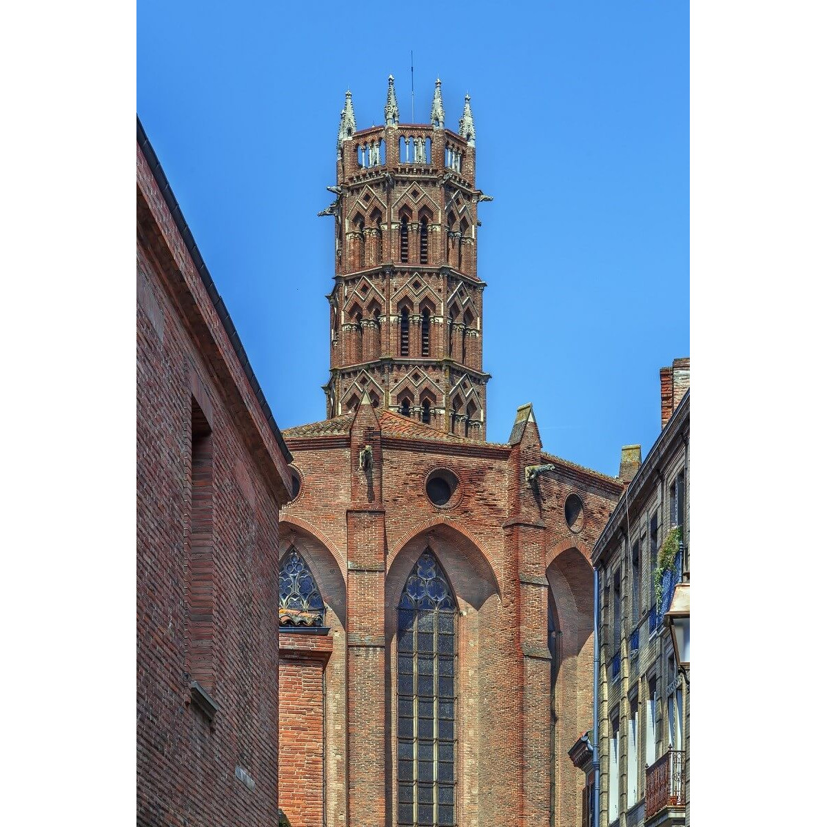 Tableau sur toile église jacobins Toulouse 45x65 cm