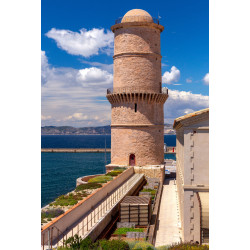 Tableau sur toile fort Saint-Jean Marseille 45x65 cm