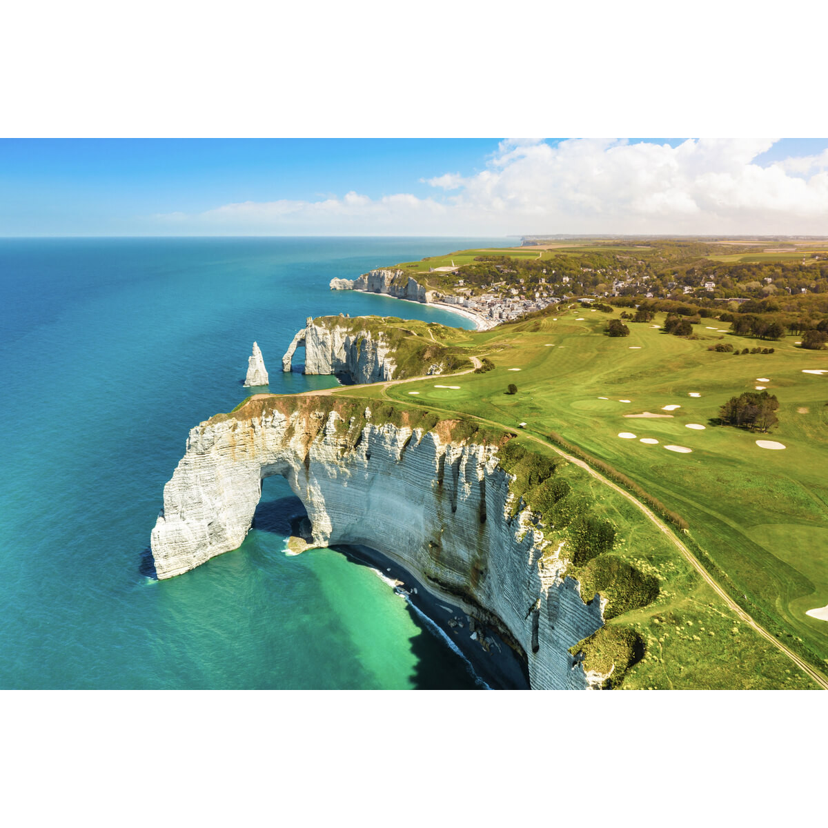 Tableau sur toile hauteur d'Etretat 65x97 cm