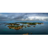 Tableau sur verre synthétique île de Bréhat 65x145 cm