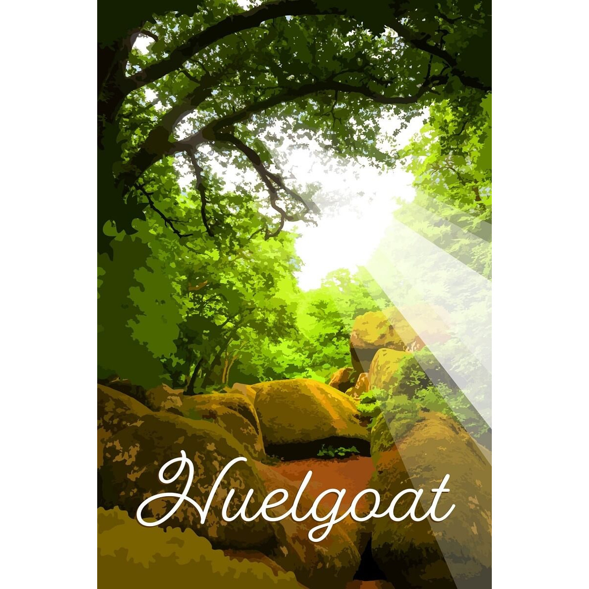 Tableau sur toile Illustration Huelgoat 45x65 cm Tableau sur toile Illustration Huelgoat 45x65 cm