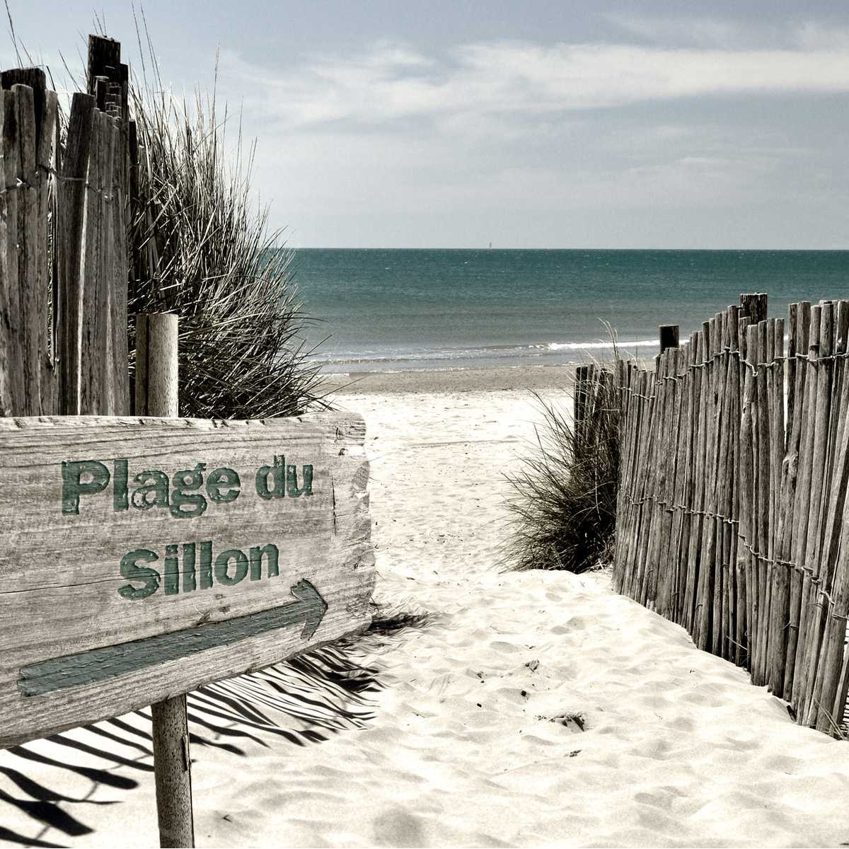 Tableau sur toile plage du Sillon 30x30 cm Tableau sur toile plage du Sillon 30x30 cm