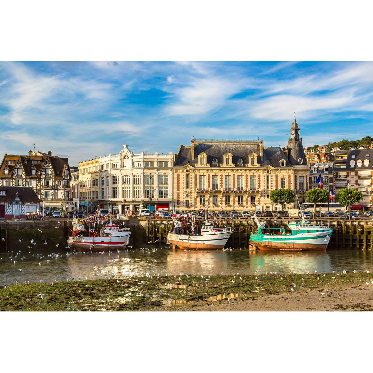 Tableau sur toile port de Normandie 65x97 cm Tableau sur toile port de Normandie 65x97 cm
