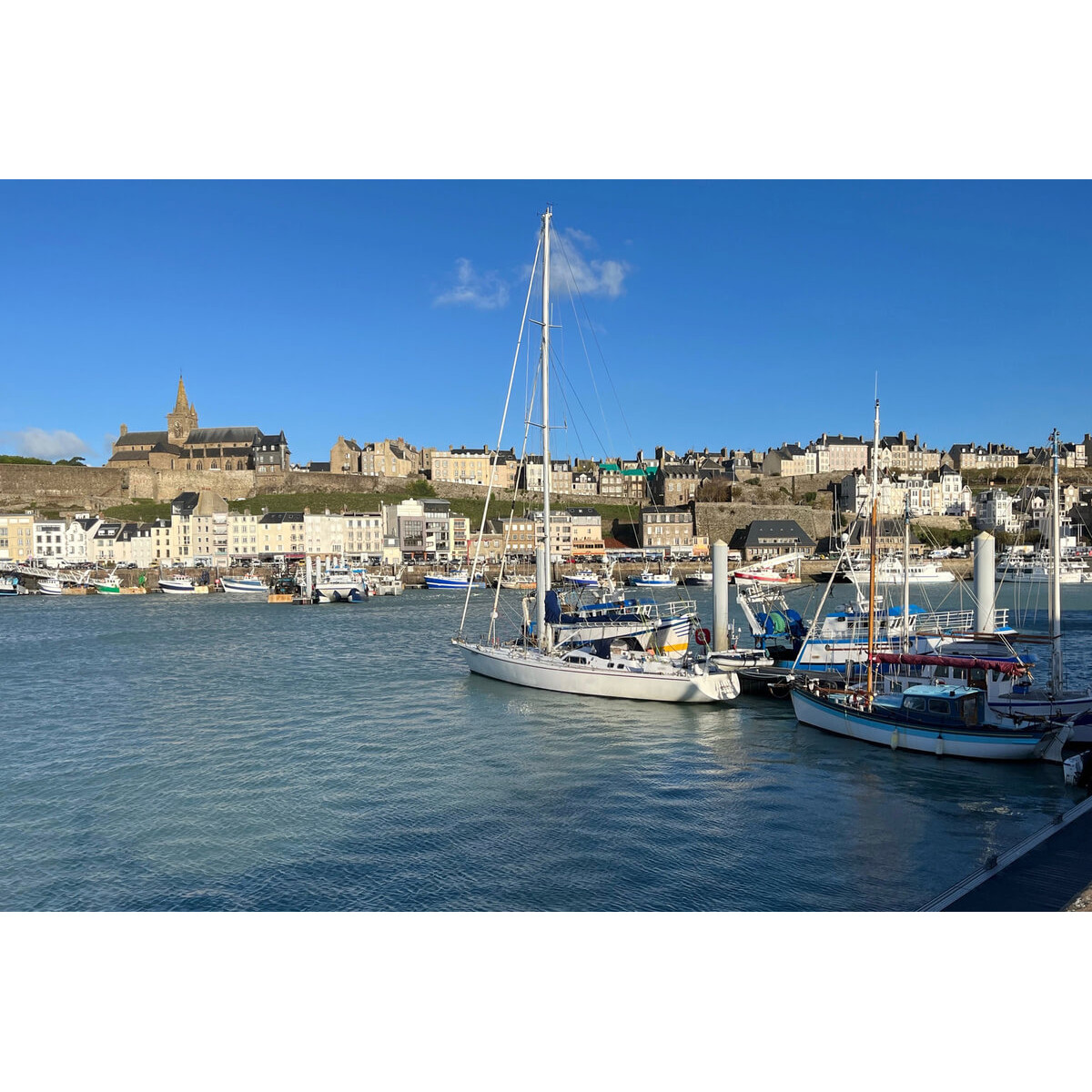 Tableau sur toile port de pêche de Granville 65x97 cm