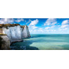 Tableau sur verre synthétique vue d'Etretat 65x145 cm