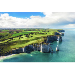 Tableau sur toile vue Etretat 65x97 cm