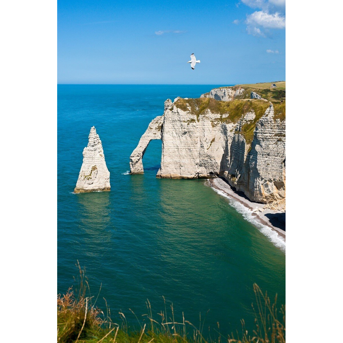 Tableau sur toile vue sur les falaises d'Etretat 65x97 cm