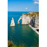 Tableau sur toile vue sur les falaises d'Etretat 65x97 cm