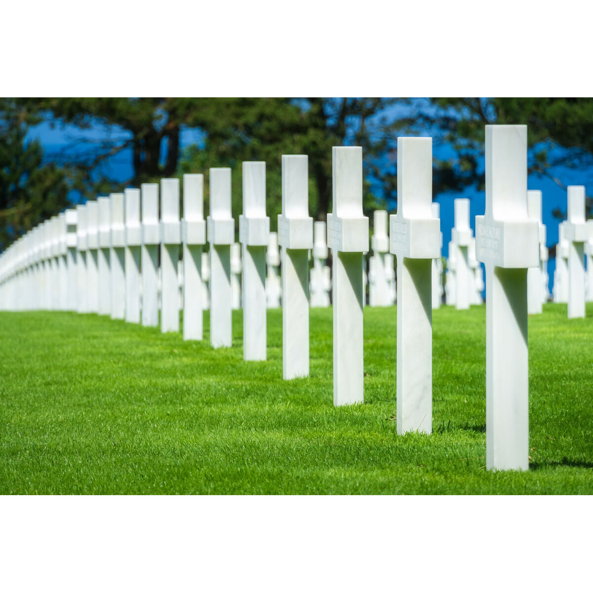 Tableau mural croix cimetière US 65x97 cm | Photoexpression