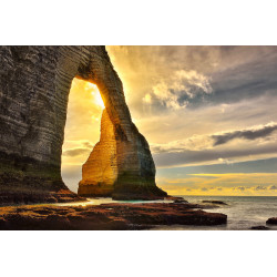 Tableau mural Etretat sunset 65x97 cm