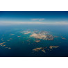 Tableau mural île de Chausey vue du ciel | Photoexpression