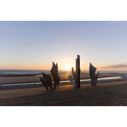 Tableau mural lever du jour Omaha Beach 65x97 cm