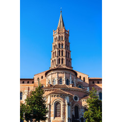 Tableau sur toile clocher Basilique Saint-Sernin de Toulouse
