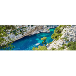 Tableau sur toile bateau calanque d'En-vau