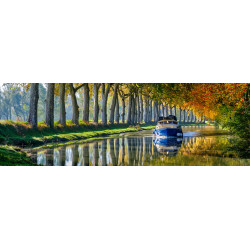Tableau sur toile bateau sur la Garonne