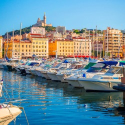 Tableau sur toile bateaux dans le port de Marseille