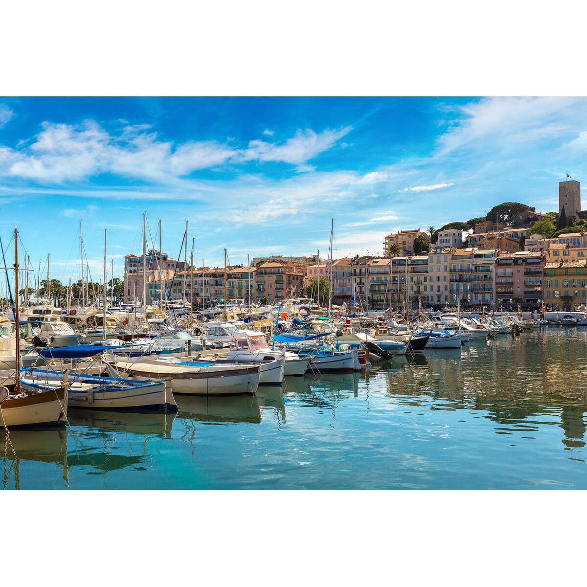 Tableau sur toile bateaux dans le port de Nice