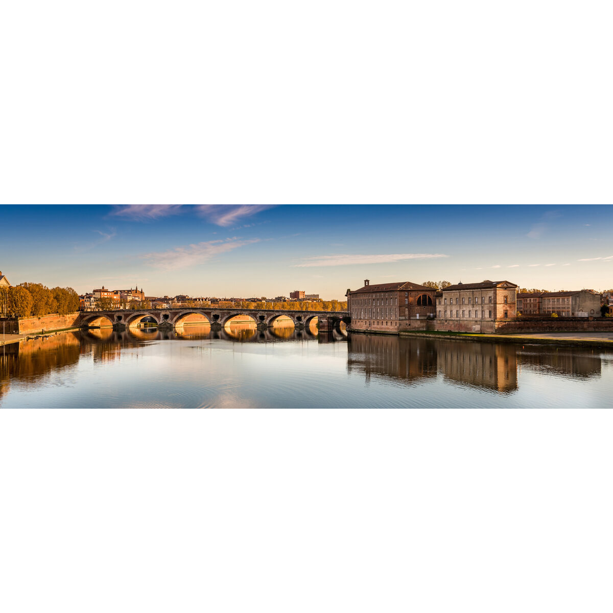 Tableau sur toile bord de la Garonne