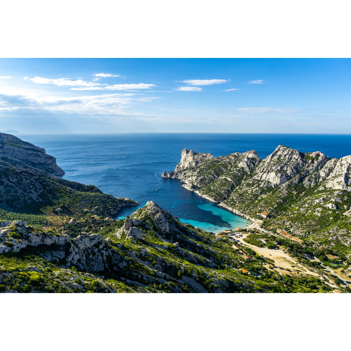 Tableau sur toile calanque de Sormiou vue du haut