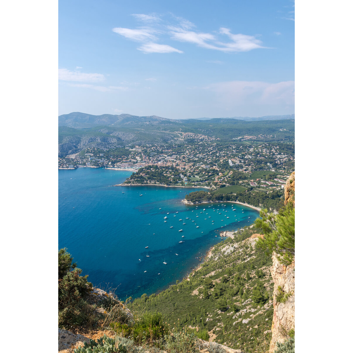 Tableau sur toile Cassis vue du ciel