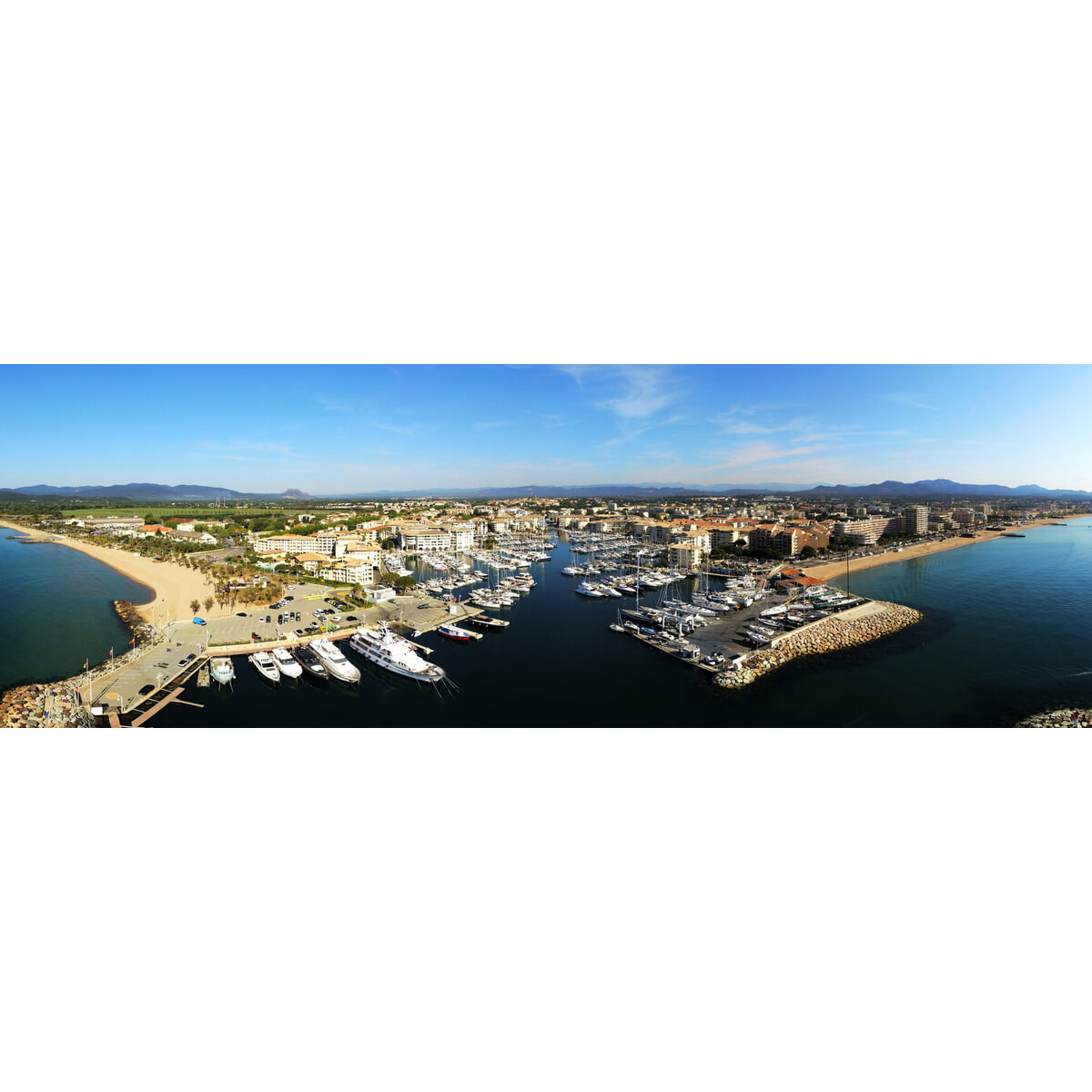 Tableau sur toile Fréjus vue du ciel