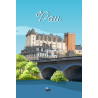 Tableau sur toile illustration château de Pau Tableau sur toile illustration château de Pau