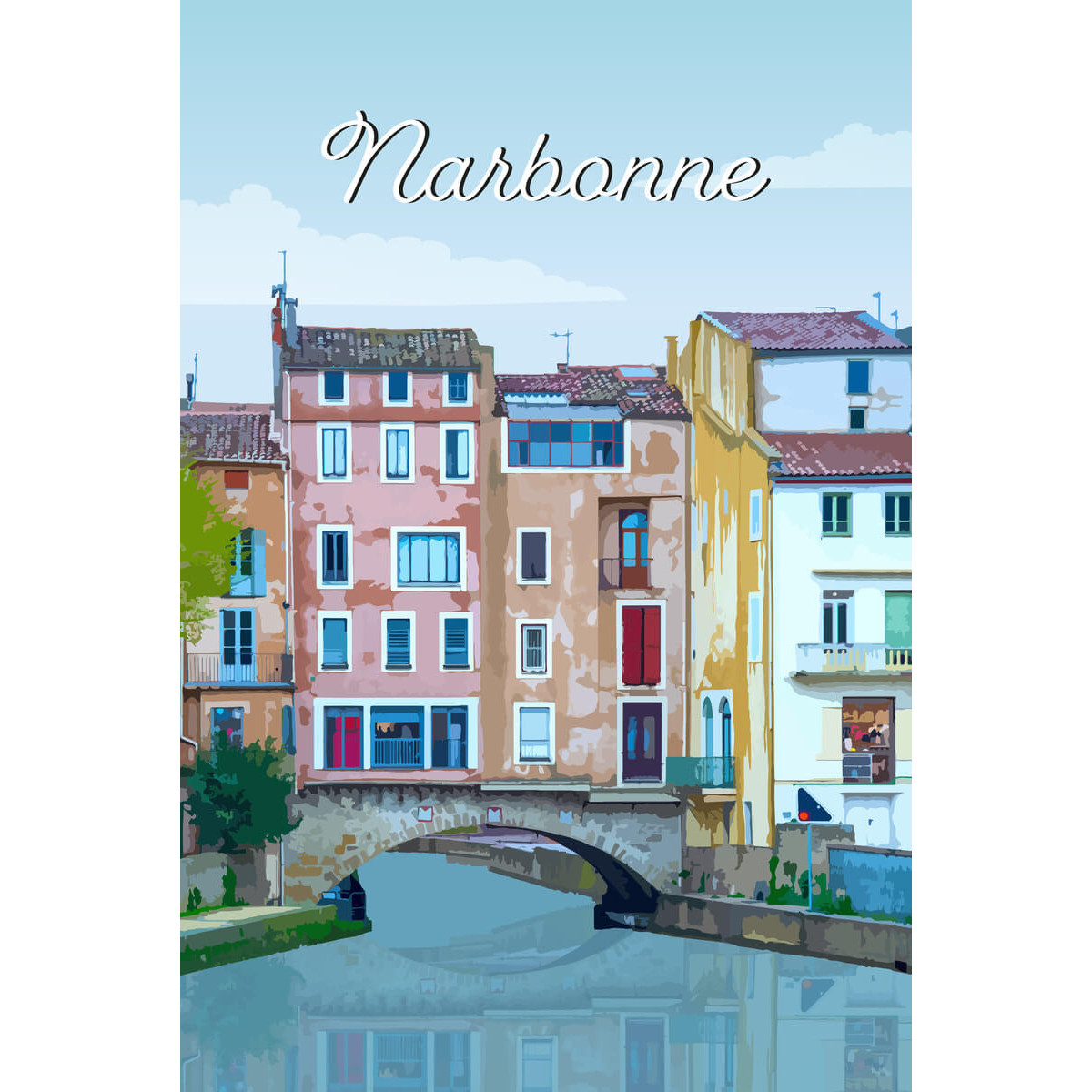 Tableau sur toile illustration Narbonne Tableau sur toile illustration Narbonne