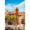 Tableau sur toile le Castillet Perpignan