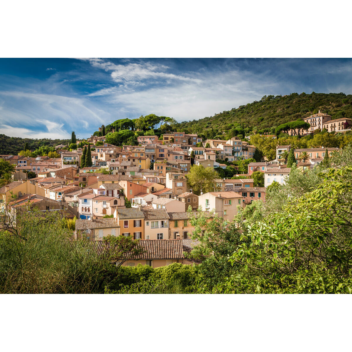 Tableau sur toile Bormes-les-Mimosas village Tableau sur toile Bormes-les-Mimosas village