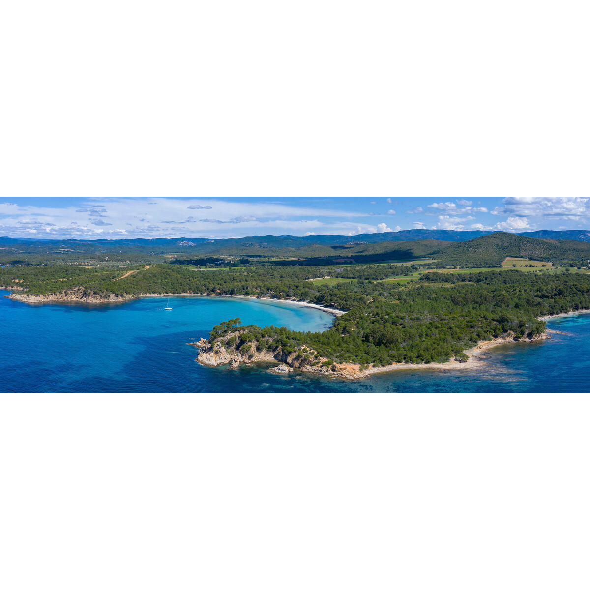 Tableau sur toile le Lavandou vue du ciel