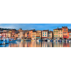 Tableau sur toile panorama de Cassis