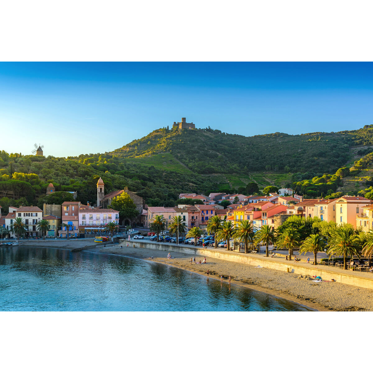 Tableau sur toile plage de Collioure