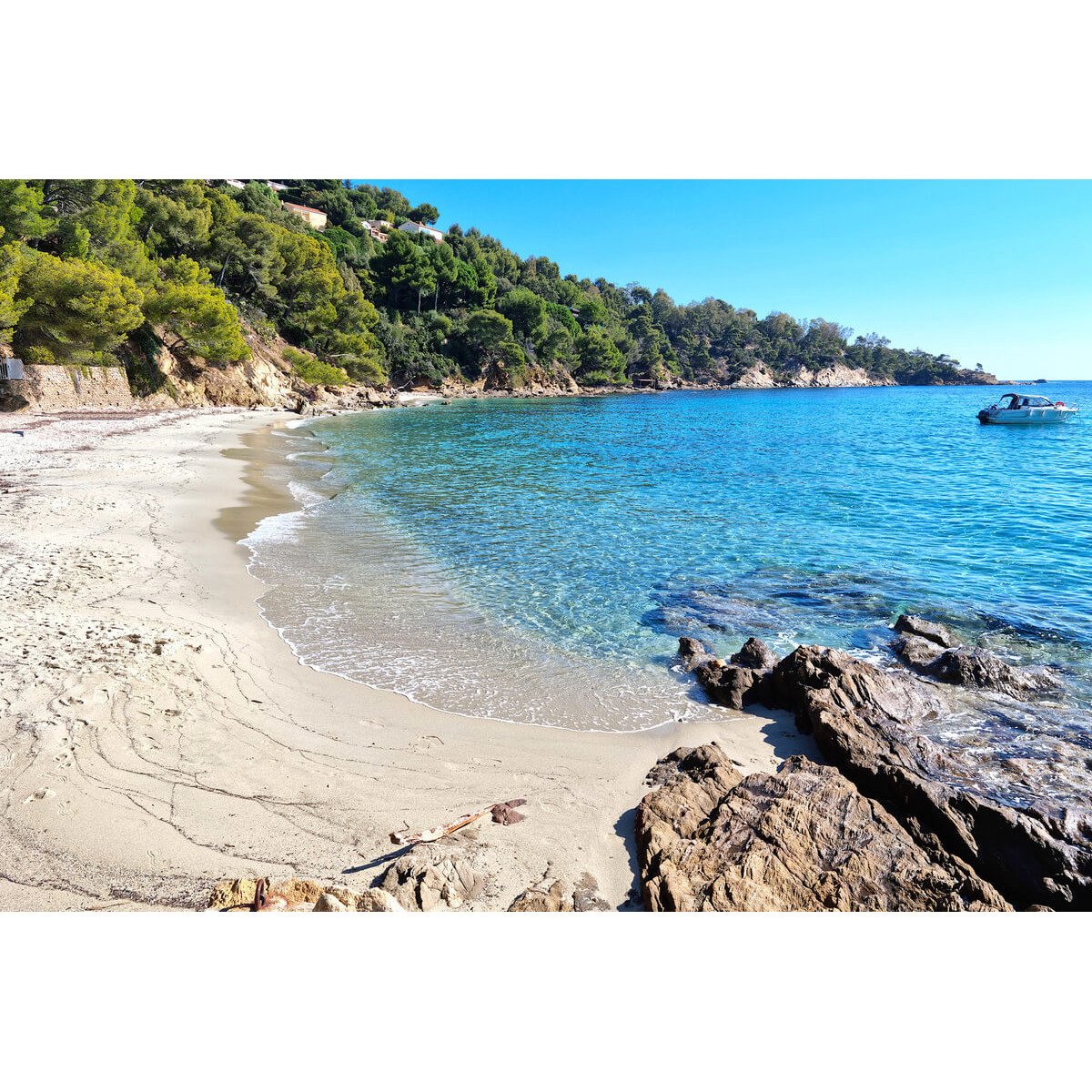 Tableau sur toile plage du Lavandou