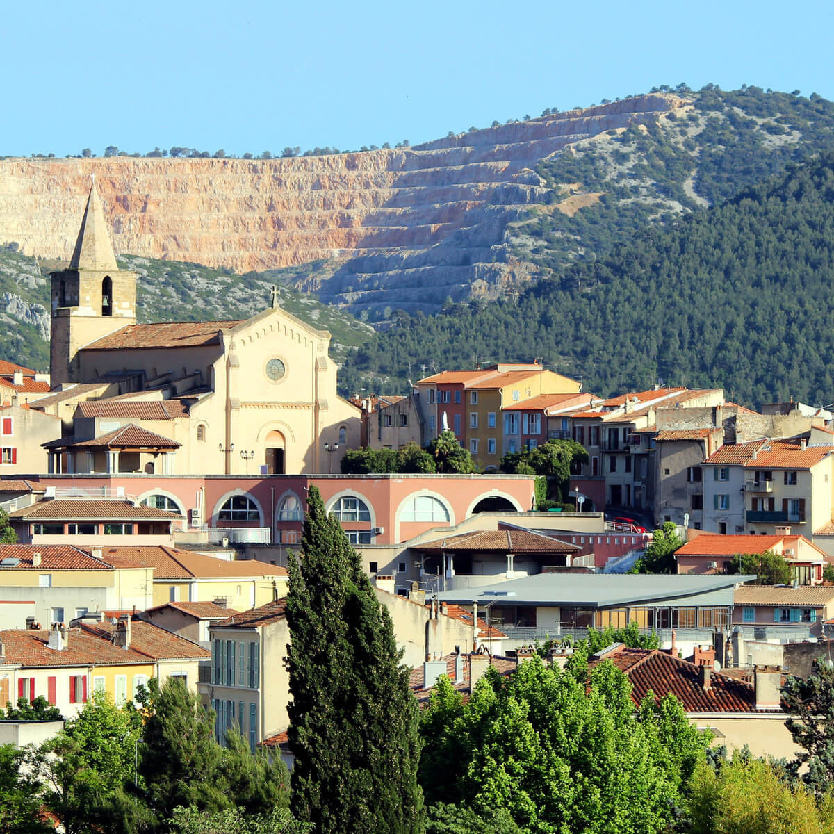 Tableau sur toile village d'Aubagne