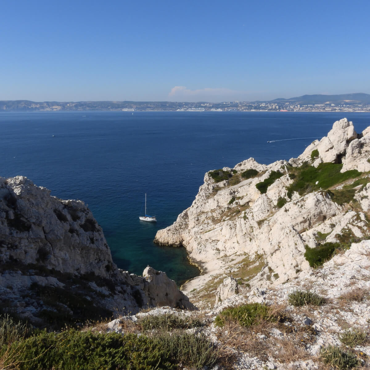 Tableau sur toile voilier près de Marseille