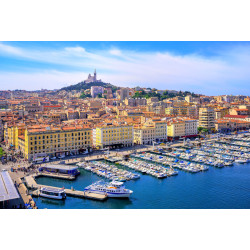 Tableau sur toile vue sur le port de Marseille