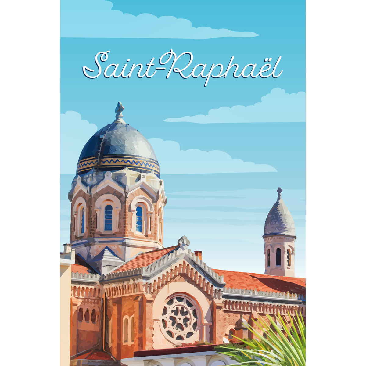 Tableau mural illustration Saint-Raphaël Tableau mural illustration Saint-Raphaël