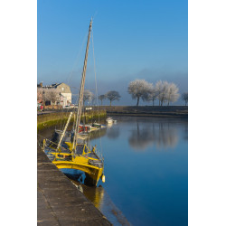 Tableau mural bateau jaune à Friville Escarbotin