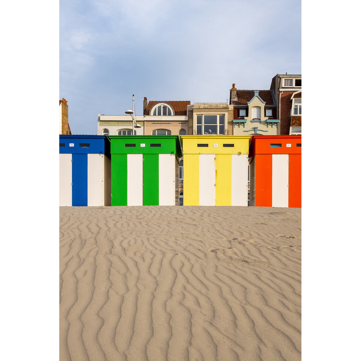 Tableau mural cabanes colorées de Dunkerque Tableau mural cabanes colorées de Dunkerque