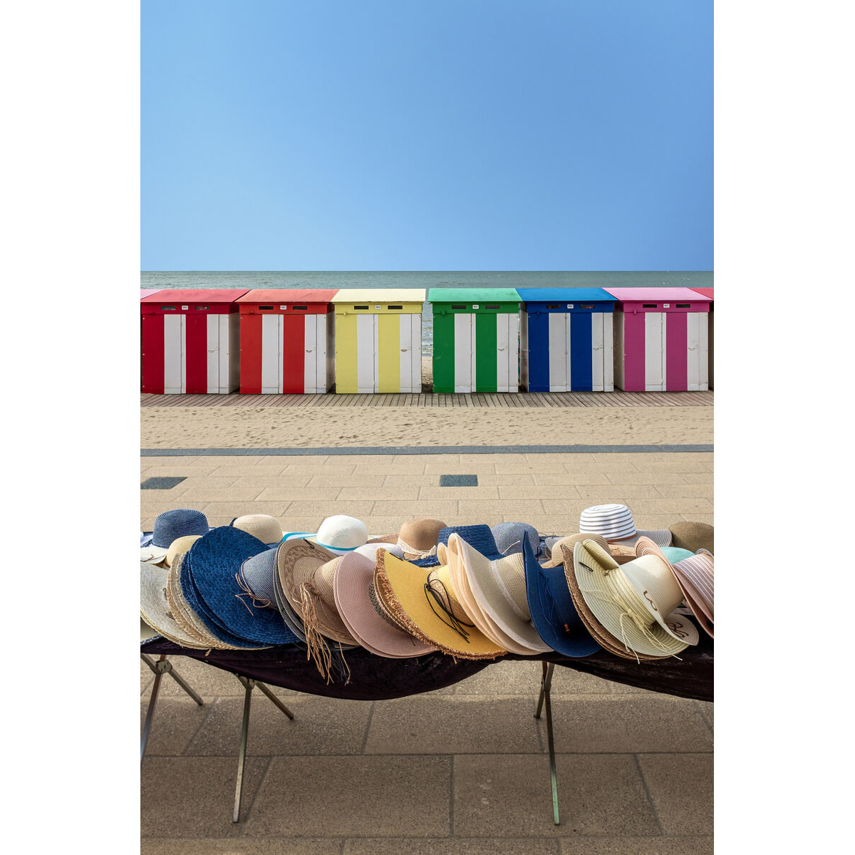 Tableau mural cabines colorées de Dunkerque Tableau mural cabines colorées de Dunkerque
