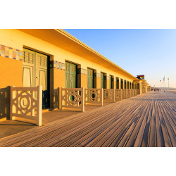 Tableau mural cabines de plage de Deauville 65x97 cm